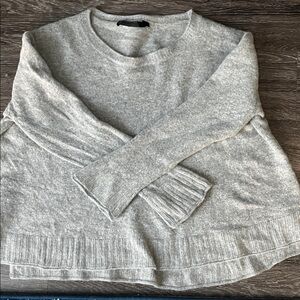 Jenni Kayne Heather Gray Scoop Neck Sweater